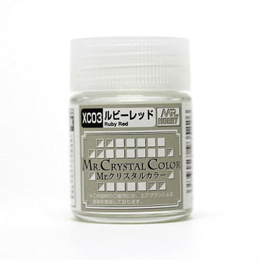 Mr Hobby (Gunze) XC03 Acrylic Mr Crystal Colour Ruby Red Lacquer Paint 10ml